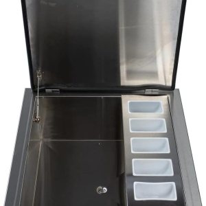 BBQGuys Signature – Enfriador de hielo de 25 pulgadas con soporte para condimentos, tradicional BBQGuys Signature – Enfriador de hielo de 25 pulgadas con soporte para condimentos, tradicional