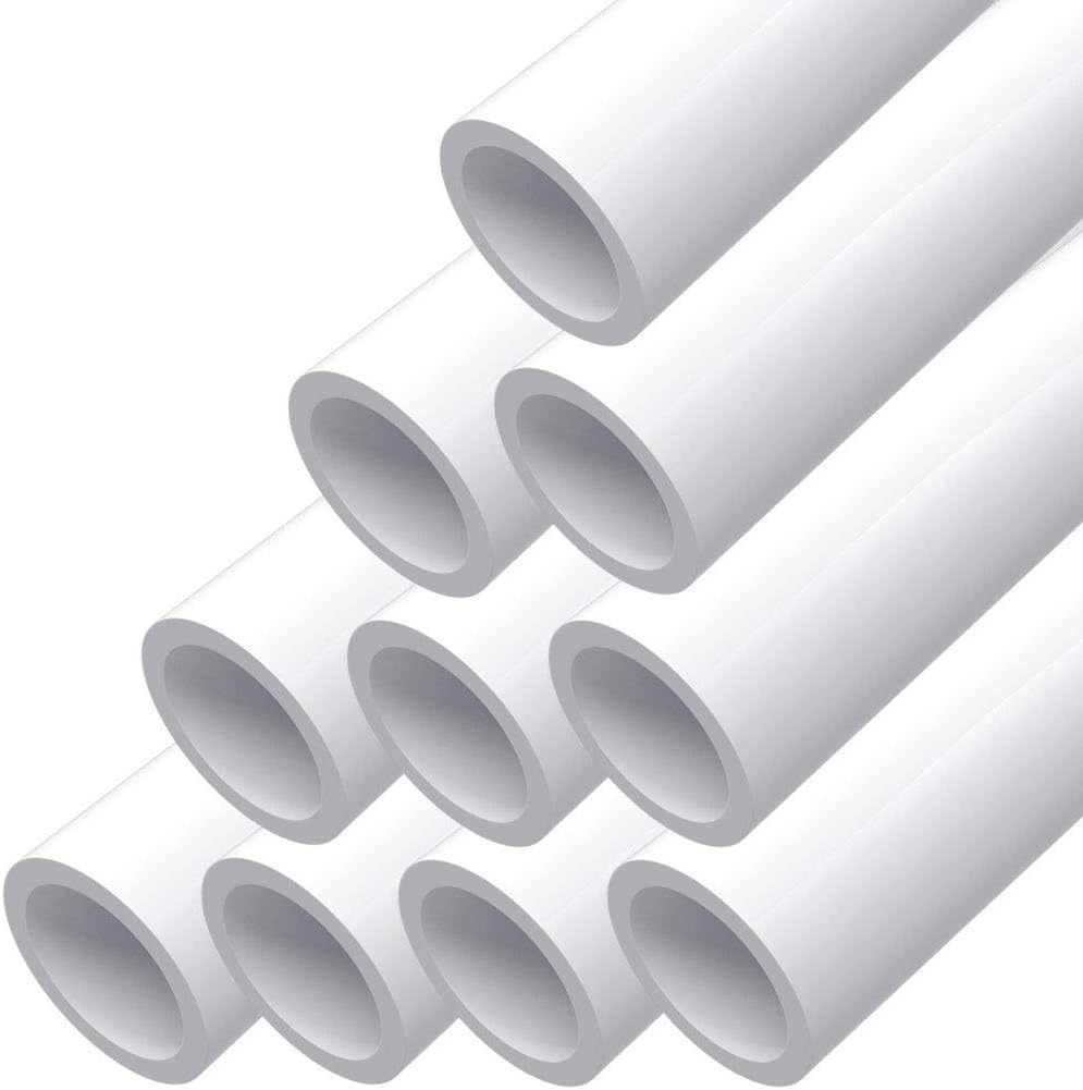 Tubo de PVC de 1 pulgada, proyectos de PVC para el hogar, jardín, invernadero, granja y taller, grado 40, color blanco 40 x 10 unidades