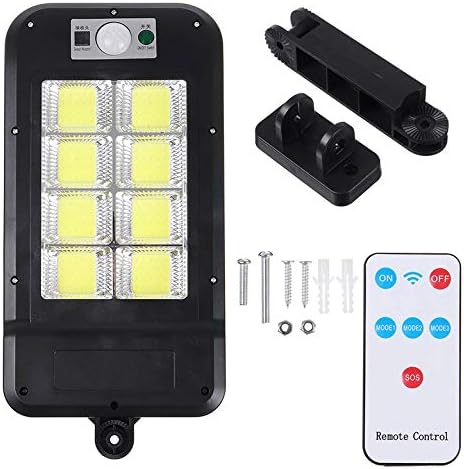 120 luces LED solares para exteriores, sensor de movimiento inalámbrico Ip65, control remoto, luces solares de estacionamiento, luz de pared de