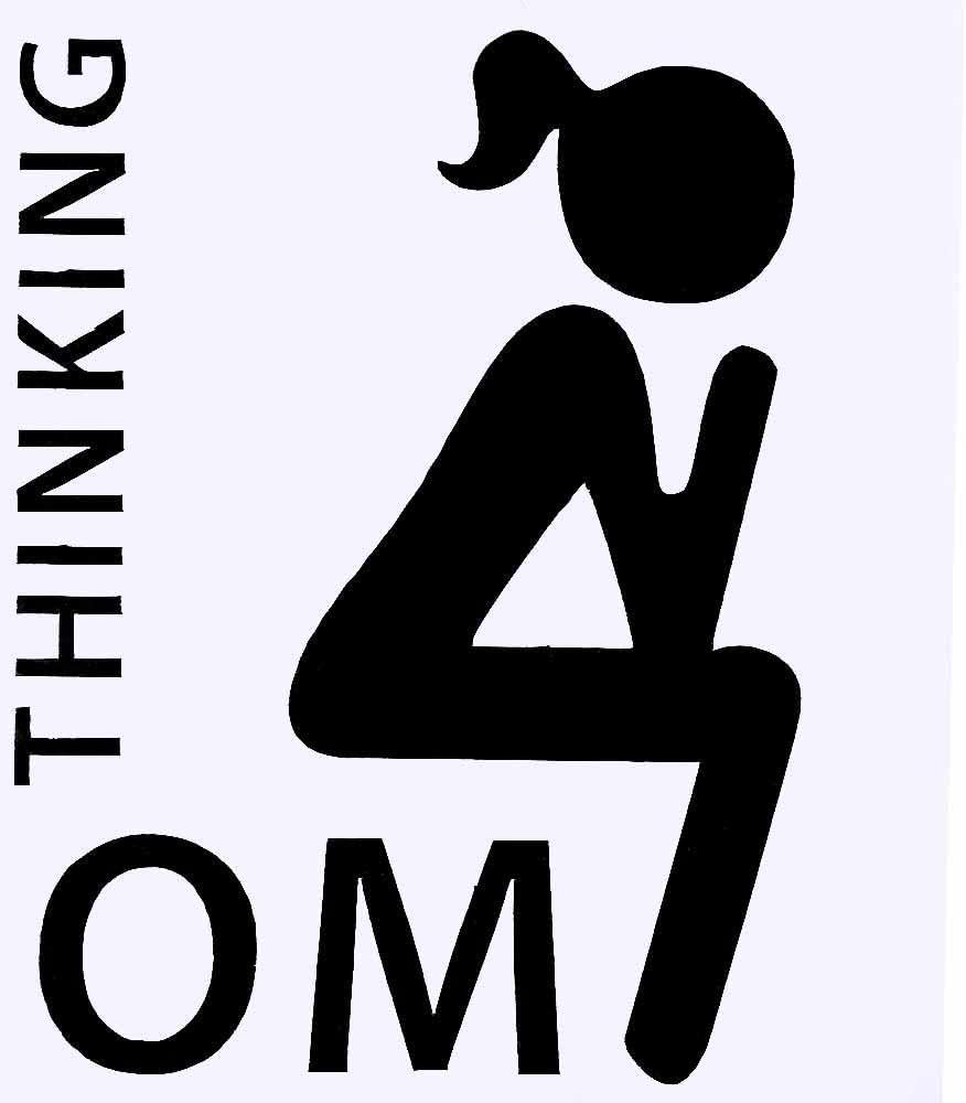 Leadigol Thinking Room – Calcomanías de pared de 2.8 x 3.9 in de PVC extraíbles, decoración de baño, calcomanías de decoración de inodoro, arte