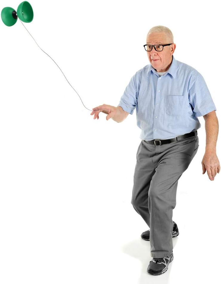 Diabolo Yoyo chino, malabares con palos de mano, delicado, Diabolo es adecuado para jóvenes y ancianos para ejercitar sus manos y brazos (verde)