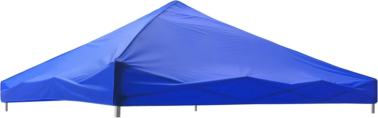 Toldo de repuesto de 10 x 10 pies, tela Oxford 420D, cubierta de repuesto para tienda de campaña de pierna recta, solo tela superior (azul)