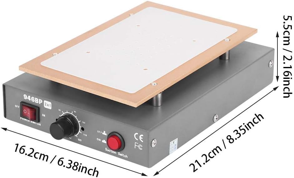 Separador de pantalla LCD digital, enchufe de 110 V de EE. UU. Máquina separadora de pantalla táctil LCD de 7 pulgadas, bomba de succión incorporada