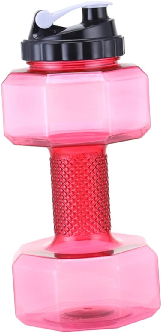 INOOMP 1 botella de agua con mancuernas para levantamiento de pesas, mancuernas deportivas, hervidor de agua, taza de agua de alta capacidad para