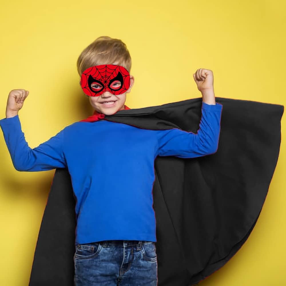 QICI Spidey His Amazing Friends Capa y máscara para niños de 3 a 10 años, regalos para niños y niñas, Navidad, Halloween, cosplay, suministros de