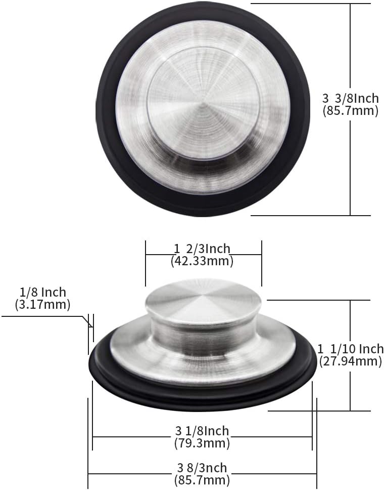 Tapón de drenaje para fregadero para desechos, tapón de fregadero de cocina, tapón de drenaje universal, tapón de fregadero de acero inoxidable,