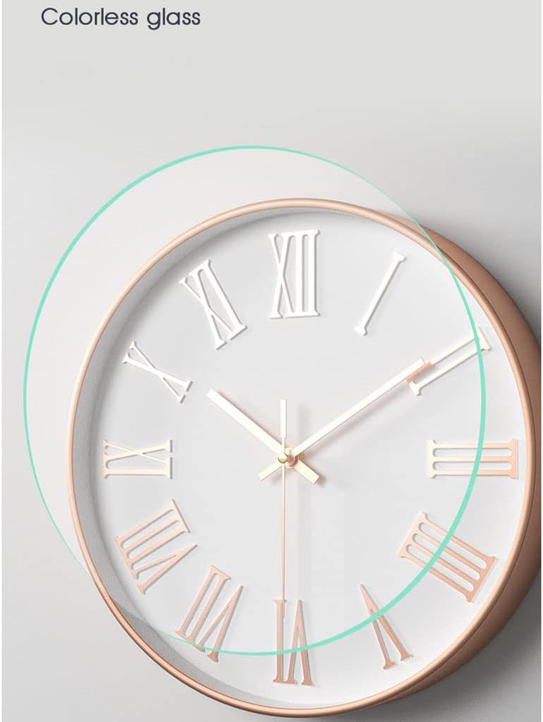 ZAJ Reloj de Pared – Reloj de pared de 12 pulgadas sin tictac, silencioso, redondo, moderno, simple reloj de pared con números romanos grandes y