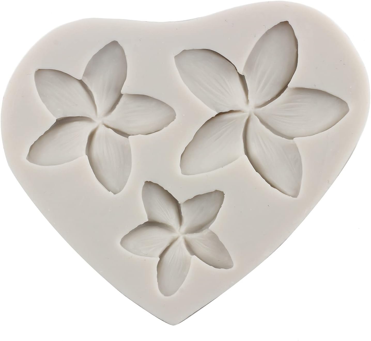 Frangipani – Molde de silicona floral de plumeria, moldes de fondant de flores de hibisco para decoración de pasteles, decoración de cupcakes,