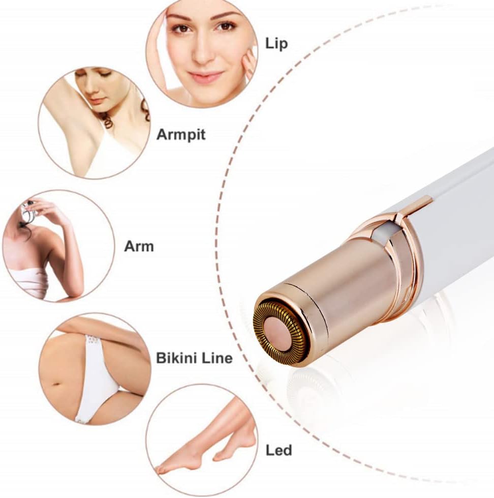 Mejora tu aspecto impecable con esta maquinilla de afeitar estilo lápiz labial elimina el vello no deseado sin dolor, conveniente (negro)