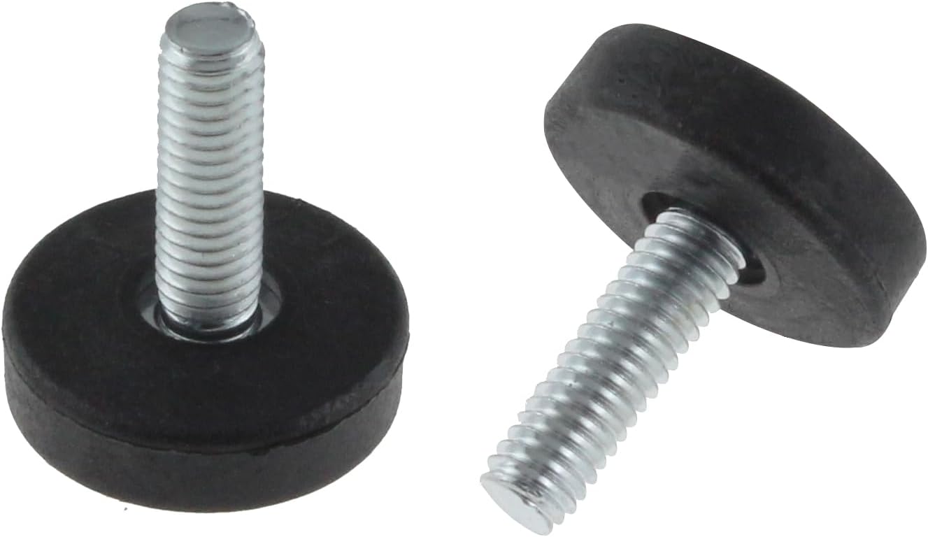 SQXBK 10 tornillos de nivelación de muebles, patas de nivelación ajustables M6 para silla de mesa, gabinete, patio, color negro