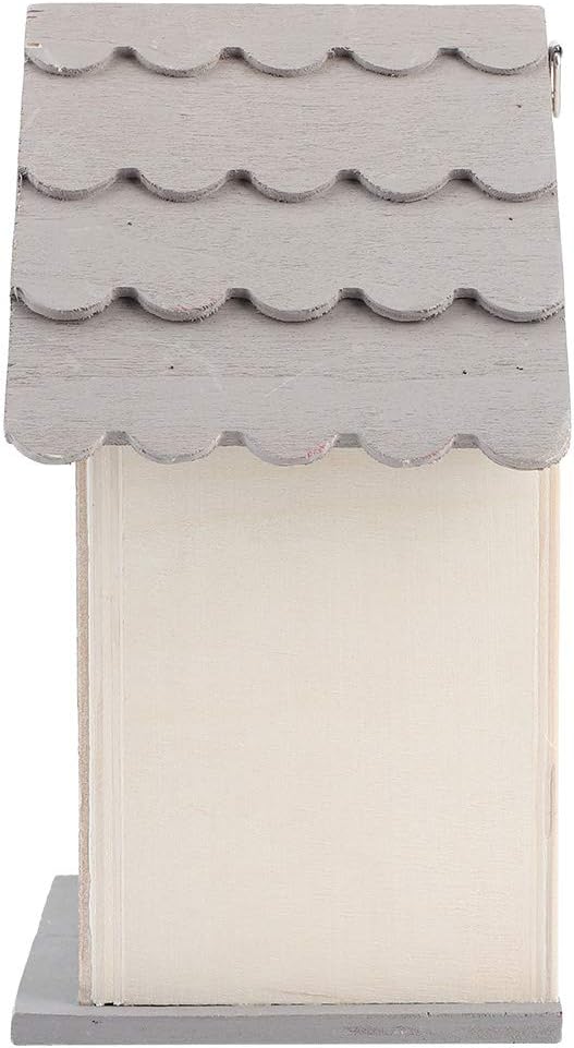 Fydun Casa de pájaros de madera DIY loros cría caja de anidación de pájaros Decoración de jardín al aire libre Casa de pájaros de madera DIY para la