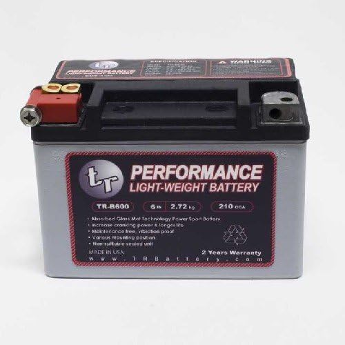 Tomioka Racing Batería de 6 lbs2.9 Kg 5.9″(150 mm) x 3.5″ (99 mm) x 4.2″ (107mm) 210 CCA. Reserva de 8 amperioshora