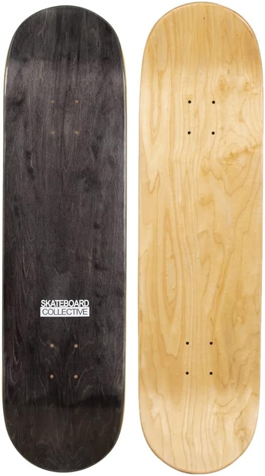 Tabla de patineta colectiva en blanco para monopatín, parte superior al azarparte inferior natural, cubierta de patineta autopersonalizable,