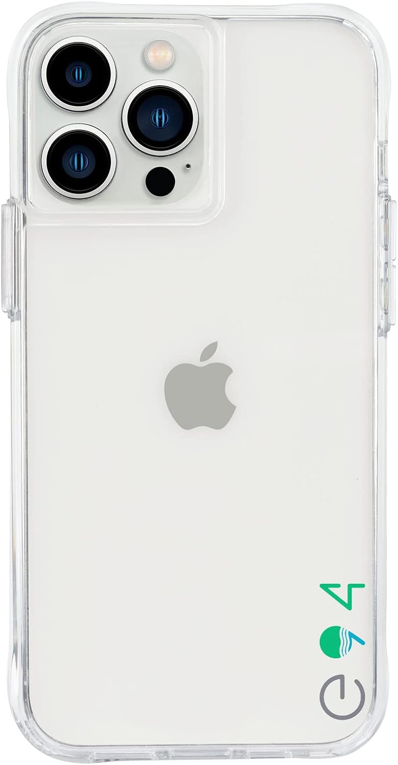 Case-Mate Funda transparente para iPhone 13 Pro Eco 94 protección contra caídas de 10 pies compatible con carga inalámbrica Funda delgada para Apple