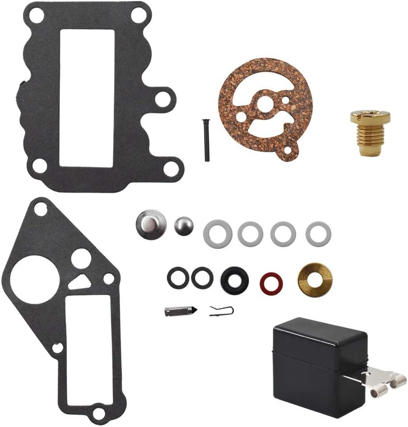 labwork Kit de reparación de carburador con reemplazo de flotador para Johnson Evinrude 9.5 HP 1964-1973 BRP OMC SysteMatched