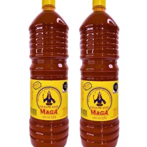 2 botellas grandes Salsa Maga Salsa Picante Salsa picante mexicana 1.5 litros cada uno 2 botellas grandes Salsa Maga Salsa Picante Salsa picante mexicana 1.5 litros cada uno