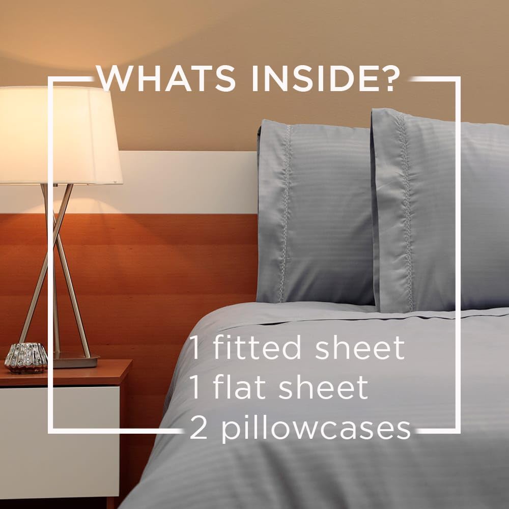 Homii Hotel – Juego de sábanas y fundas de almohada de lujo con bolsillos de 16 pulgadas de profundidad, microfibra ultra suave, fácil ajuste,