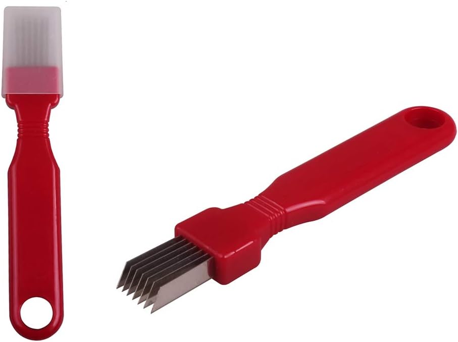 Cortador de cebolleta, cortador de verduras, cortador de verduras, cuchilla de acero inoxidable, rebanada de cubiertos, herramienta de cocina