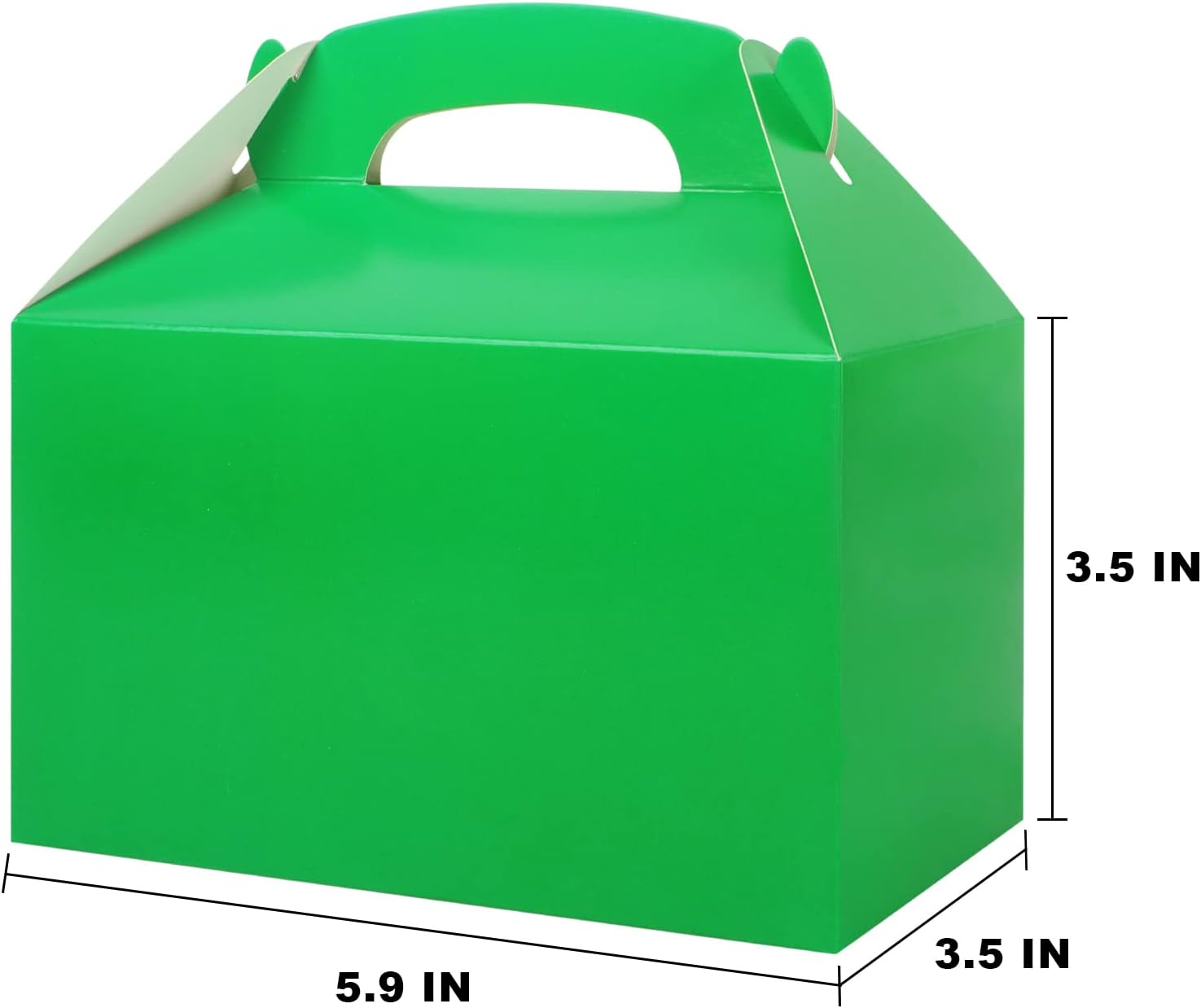 Caja de golosinas verde para fiestas