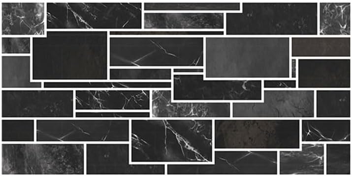 Lukery Azulejos de 5 hojas de azulejos impermeables para salpicaduras de cocina, azulejos de rayas, autoadhesivos, azulejos de PVC, azulejos de