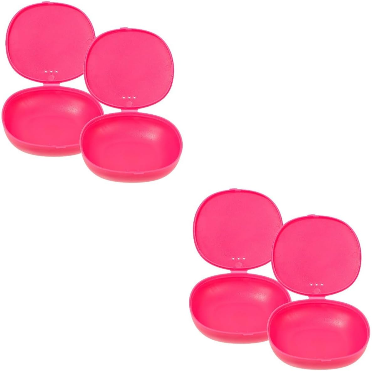 Healvian Caja de almacenamiento de vasos menstruales, 4 unidades, soporte portátil de silicona, estuche de copa de período, limpiador de disco