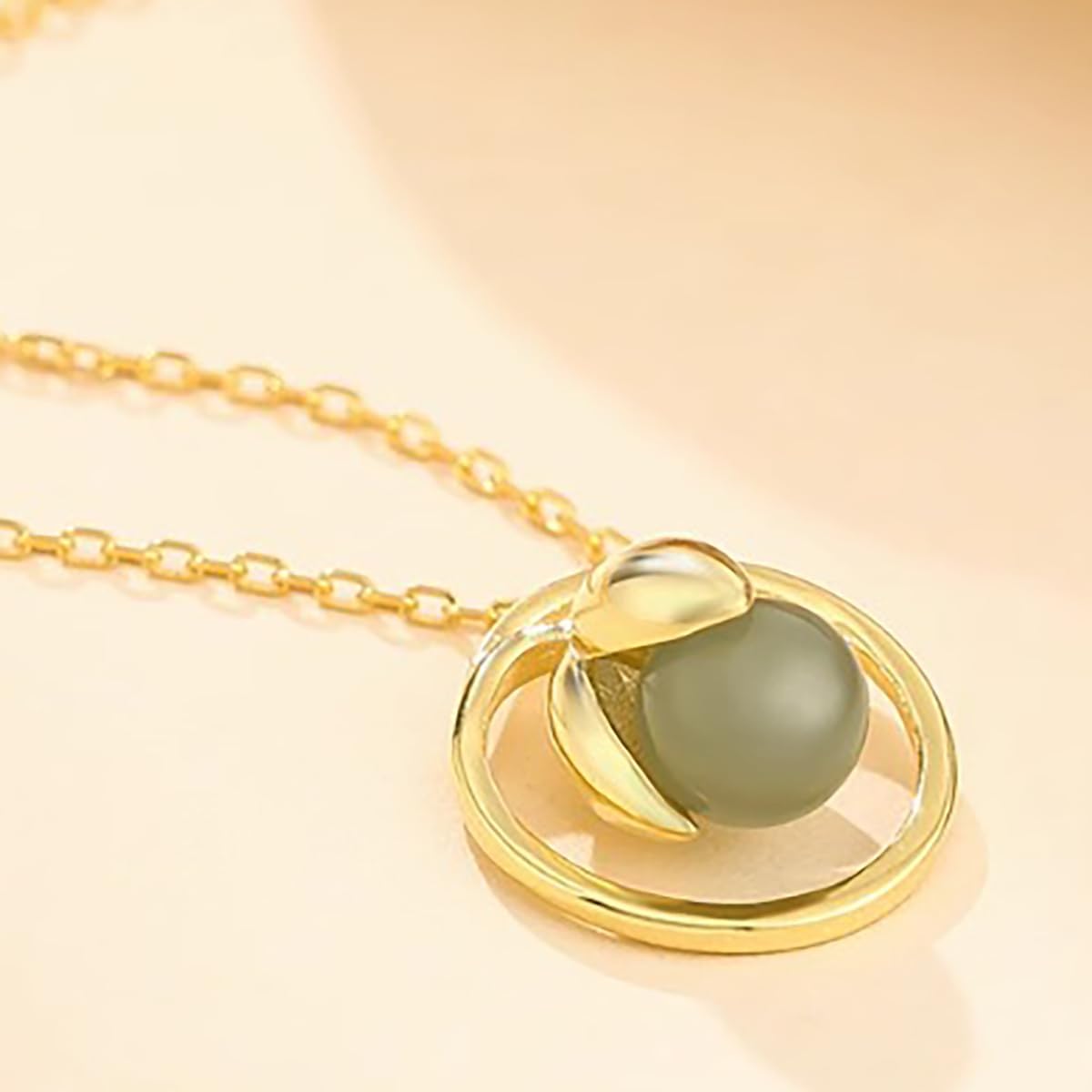 Colgante de plata de ley 925 con diseño de flor de tulipán para medio perforado de 0.236 pulgadas (0.236 in), colgante redondo de camafeo de perlas