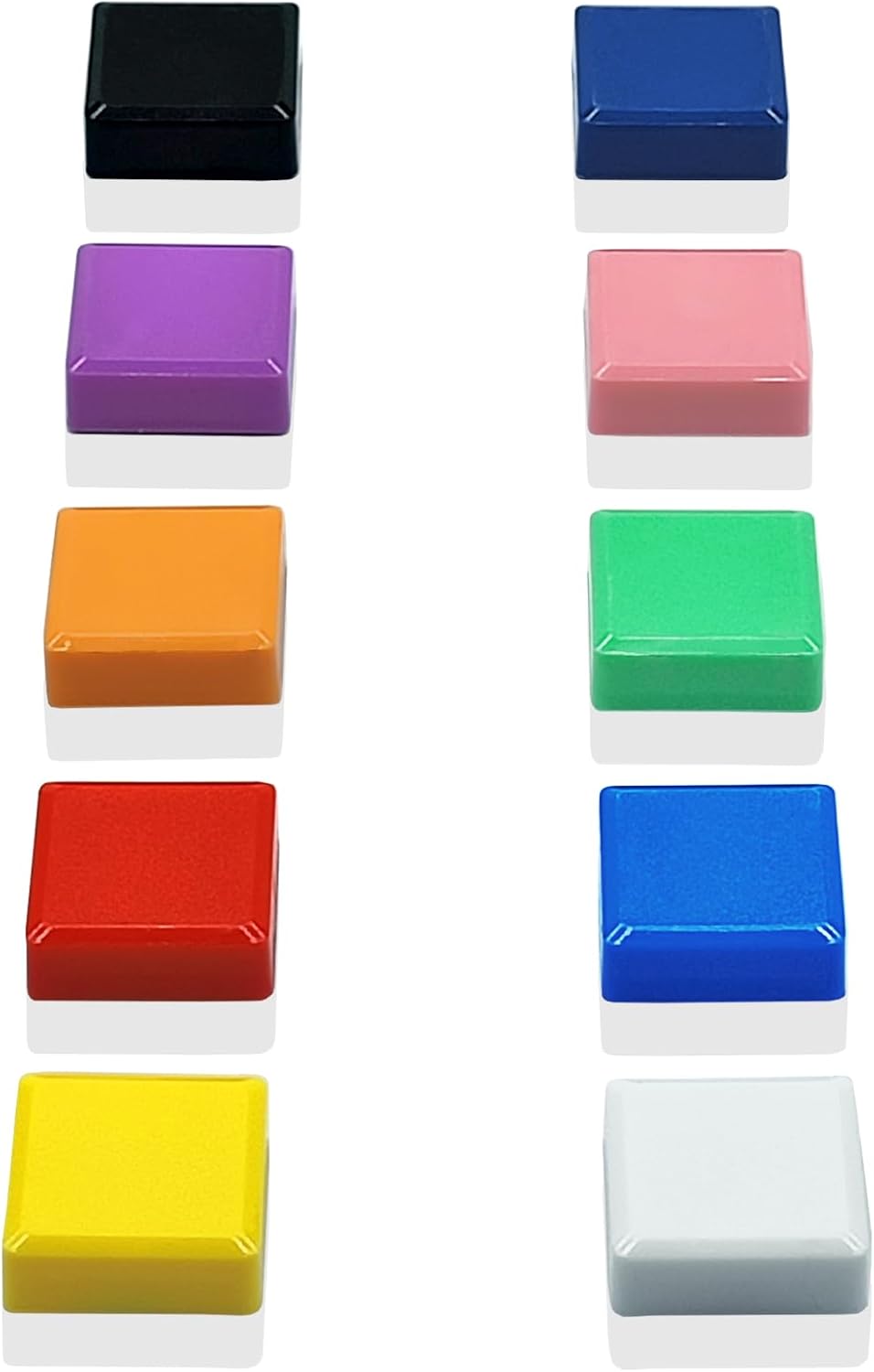 Imanes para nevera, paquete de 10 imanes para refrigerador, pequeños y fuertes, imanes resistentes para pizarra blanca, cuadrados, bonitos y
