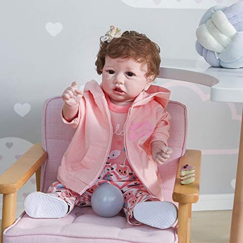 Muñecas Reborn Baby Doll Girl Ropa para muñeca Reborn de 22 a 24 pulgadas, ropa de bebé recién nacida con patrones de zorro, naranja, Naranja