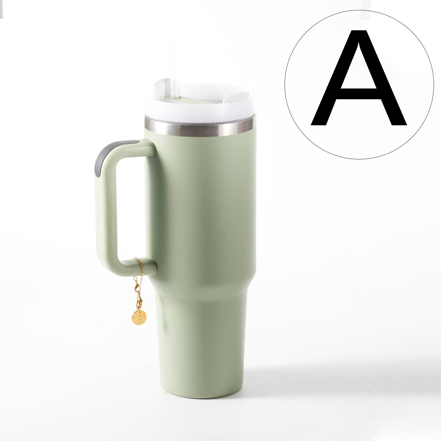 Accesorios de dije de letra para taza Stanley, dije de letra hueca con nombre de identificación y asa, dije personalizado para taza de agua