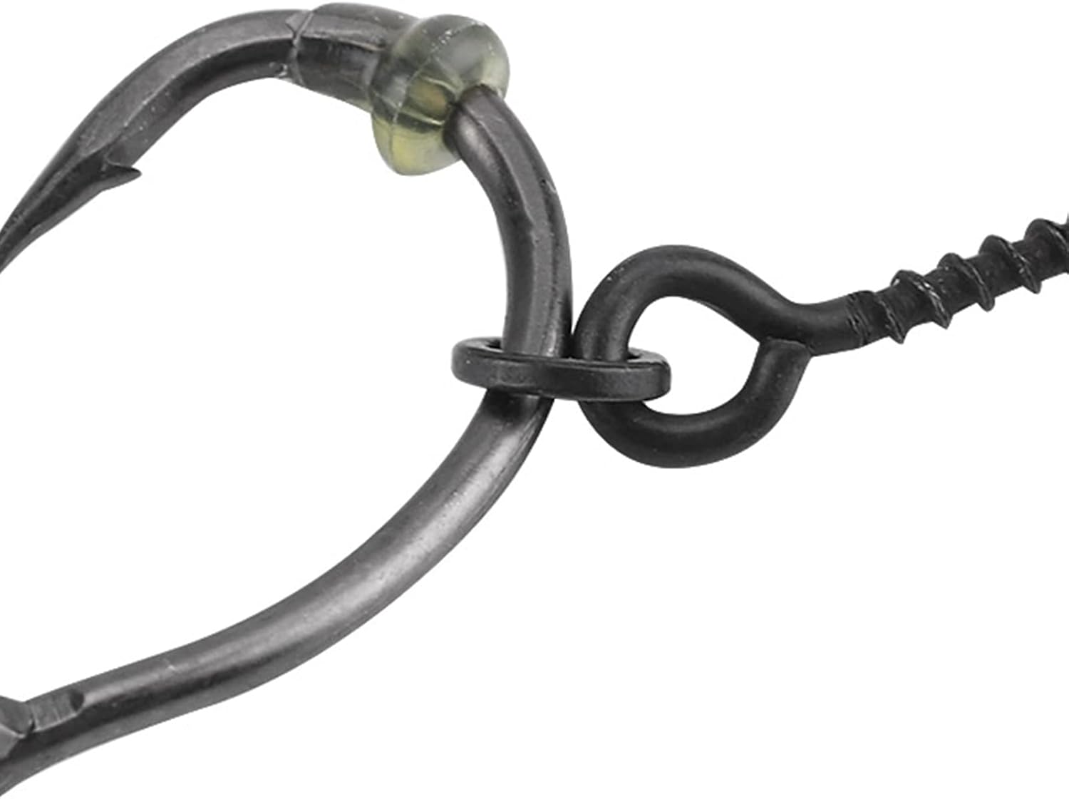 (10 tornillos de bucle+10 ganchos de 6# + 10 paradas de gancho) Kit de aparejo de pesca de carpa, anzuelos de pesca de agua dulce de alta