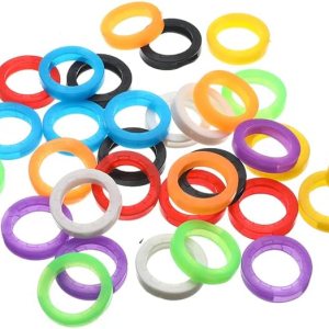 Tapas de goma para llaves de identificación, etiquetas de codificación, 32 unidades en 8 colores surtidos Tapas de goma para llaves de identificación, etiquetas de codificación, 32 unidades en 8 colores surtidos