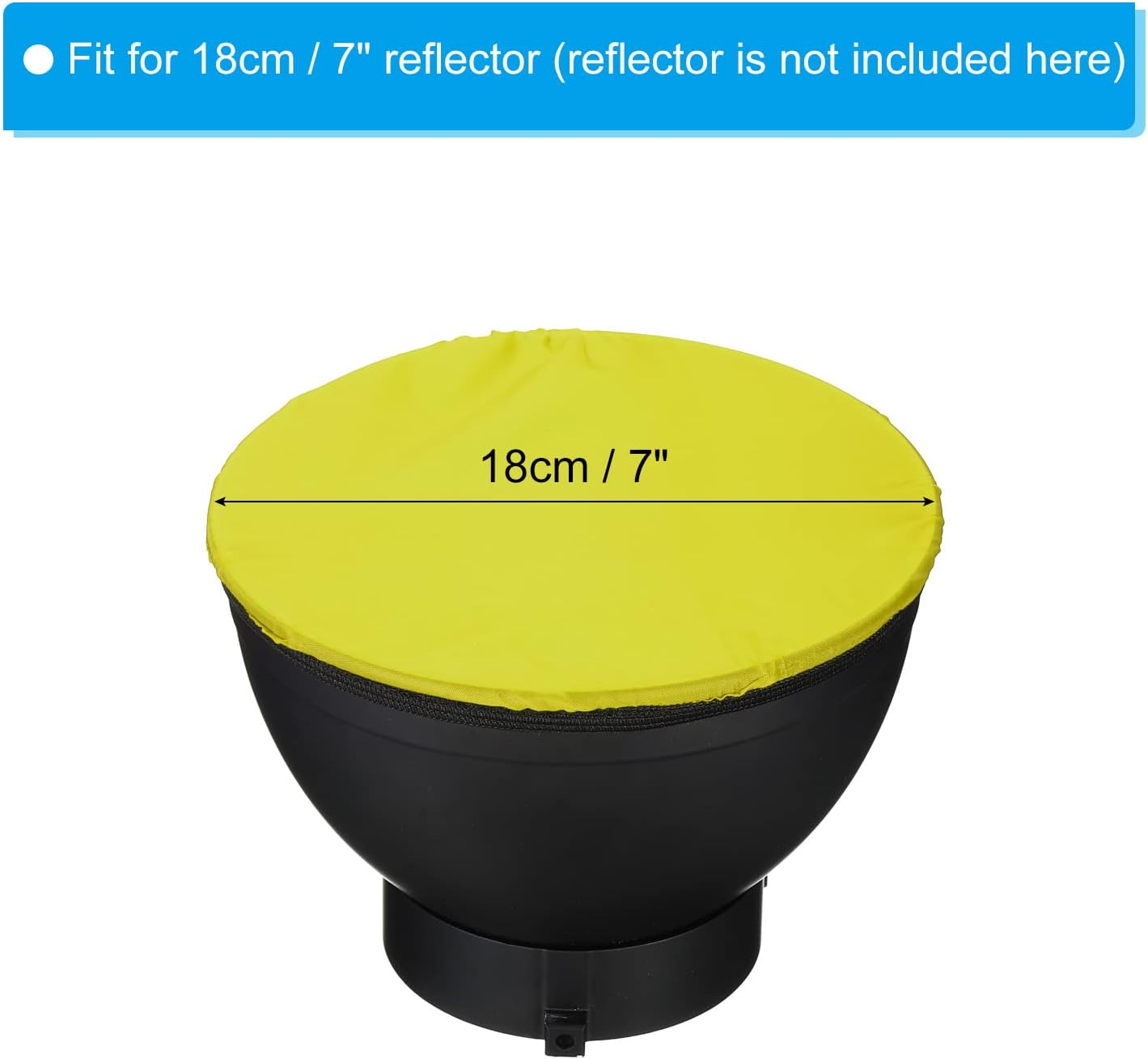PATIKIL Cubierta de lámpara difusora suave de 7 pulgadas y 7.1 in, paquete de 4 difusores de tela, reflector estroboscópico, calcetín para luz de