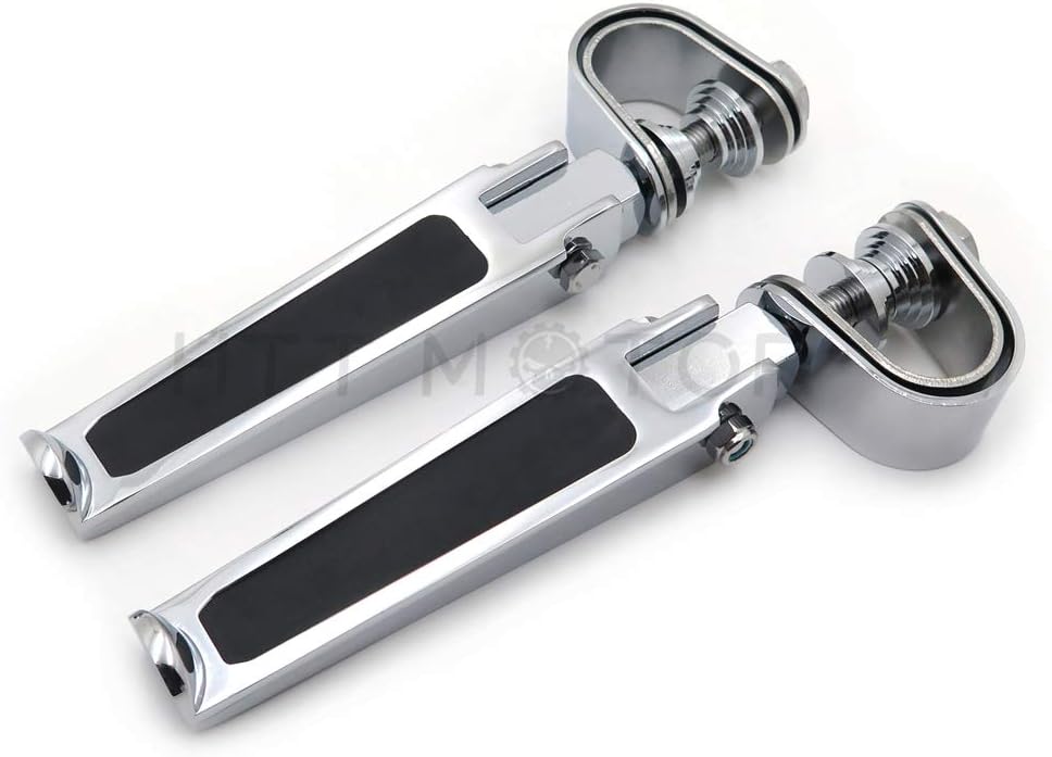 HTTMT MT215-056- Estriberas cromadas con abrazadera en U de 1 “- 1.25″ 1 14” 1 14 pulgadas compatibles con Harley Sportster Springer Street Bob