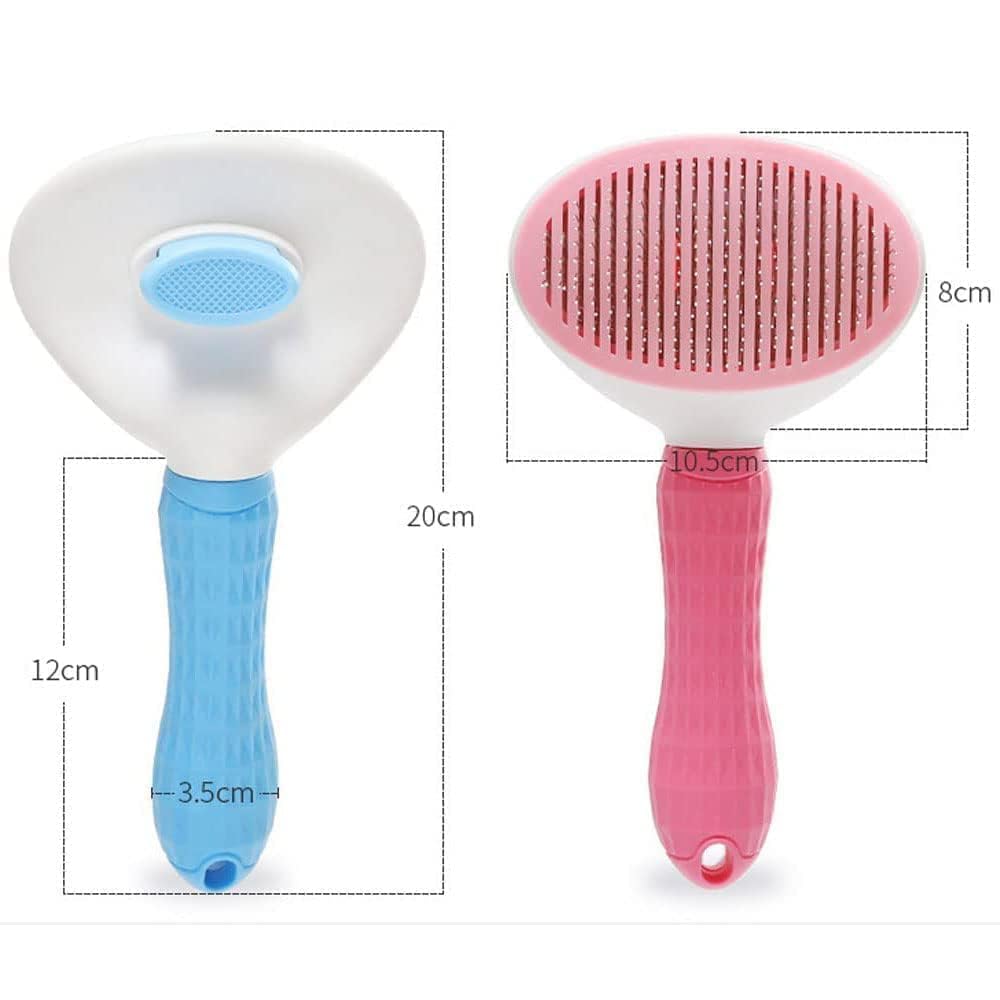 Cepillo para perros y gatos, peine de aseo personal, cepillo de limpieza para gatos y perros con mango suave, herramienta de aseo para mascotas con