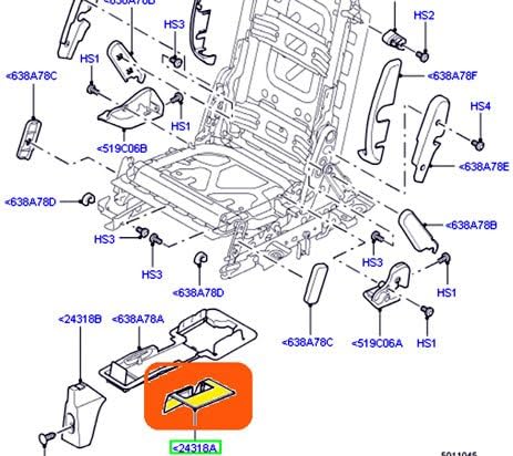 LAND ROVER ASIENTO MOLDURA LR3 LH HXT500790PVJ