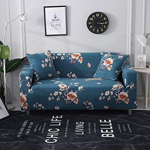 Hoobuy Funda de sofá estampada, Funda elástica para sillón, Funda de sofá para sillón de 3 plazas con dos fundas de almohada gratis 11# (3