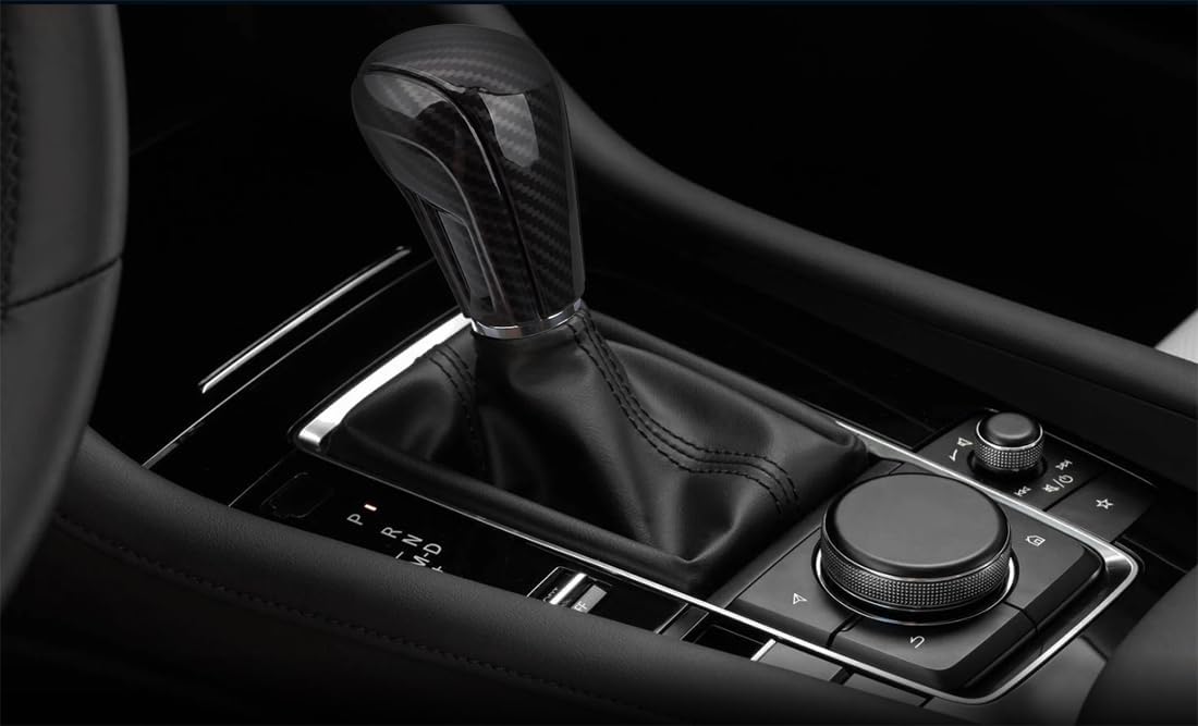 HNLUY Moldura para Mazda M3 CX-30 CX-50 Accesorios Cubierta de Pomo de Cambio Automático Cubierta de Tapón Protector Interior Deportivo Estilo –