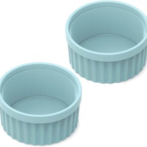Ramequines de silicona aptos para horno de 8 onzas, juego de 2 moldes de crema brulee, platos de crema brulee, moldes redondos de 4 pulgadas para Ramequines de silicona aptos para horno de 8 onzas, juego de 2 moldes de crema brulee, platos de crema brulee, moldes redondos de 4 pulgadas para