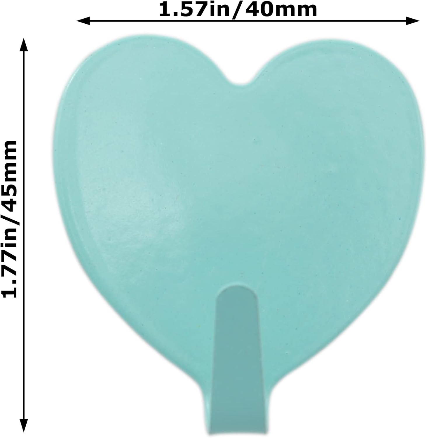 5 ganchos de acero inoxidable en forma de corazón, ganchos para colgar en la pared, perchero para armario, ganchos en forma de corazón, gancho de