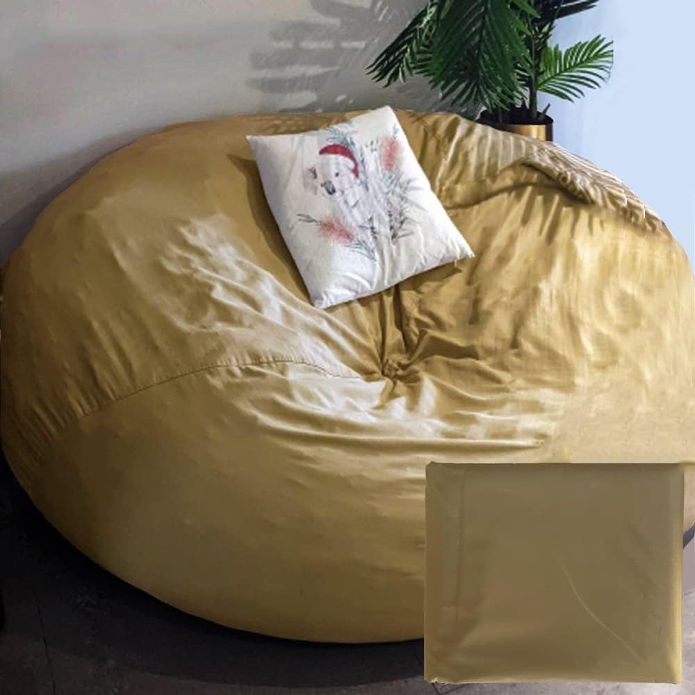 Funda de puf grande de lujo para sofá, puf, silla, puf, impermeable, redonda, funda para puf para sofá, cama, sofá, funda interior, puf, sin relleno