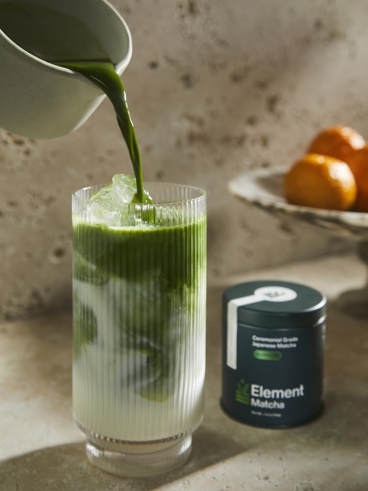 Element Matcha Polvo matcha de té verde superior de grado ceremonial, auténtica primera cosecha japonesa para té y lattes, apoya la piel,