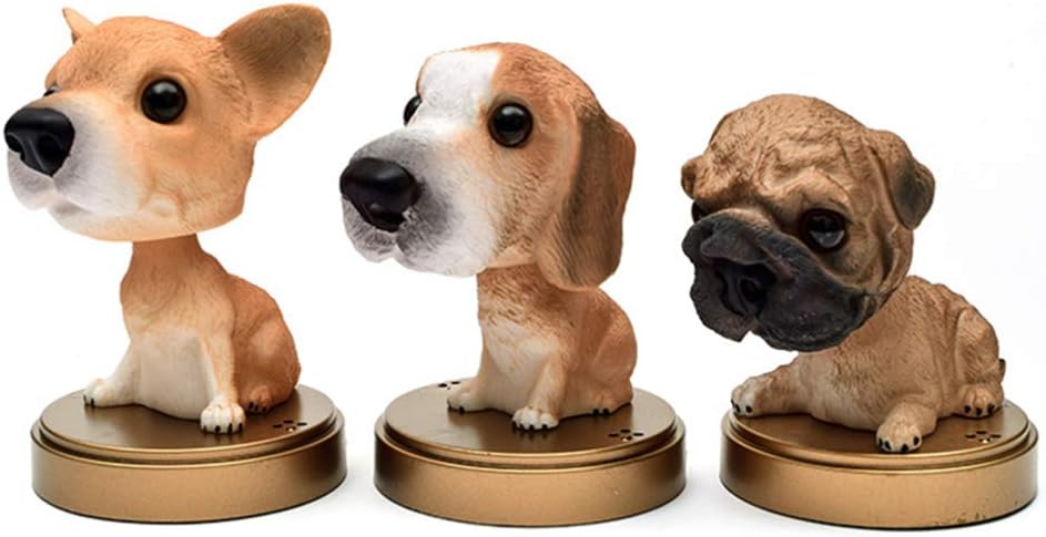 ULTNICE Tablero de instrumentos con cabeza de árbol de cabeza de resina, figuras de cachorros, cabeza de resina, para el hogar, tablero de