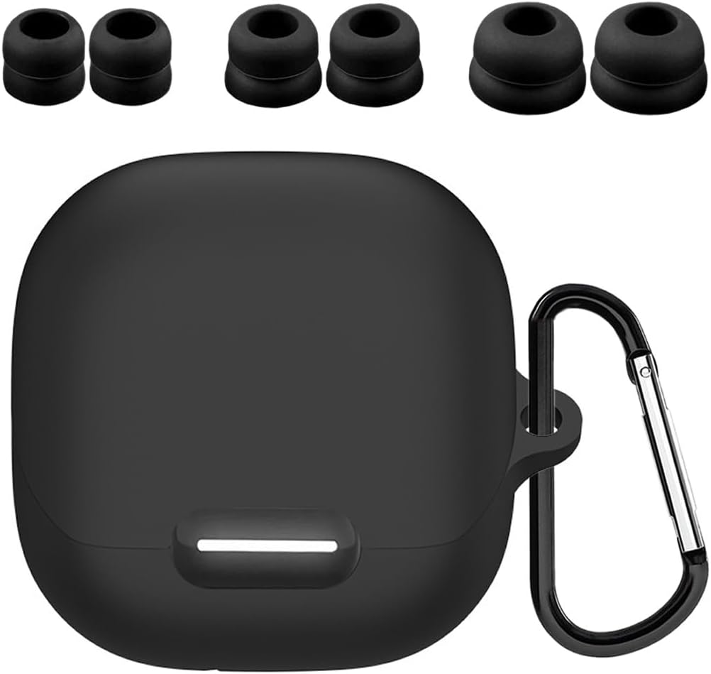 A-Focus Compatible con Soundcore Liberty 4 NC Case Ear Tips Set, funda protectora de goma de silicona, 3 pares de almohadillas de doble brida y