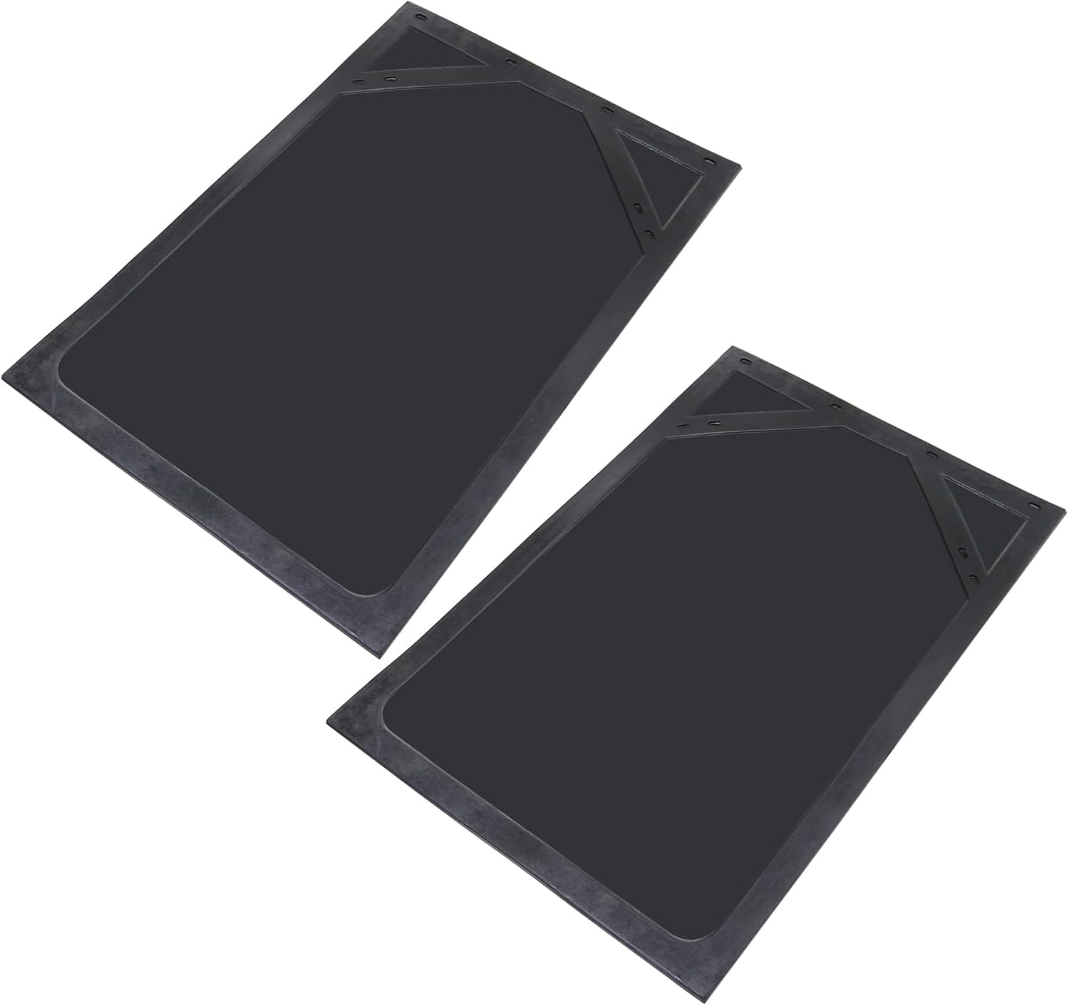 Aletas de barro de 36 x 24 pulgadas, color negro, para semirremolque y remolque, goma resistente, 1 par