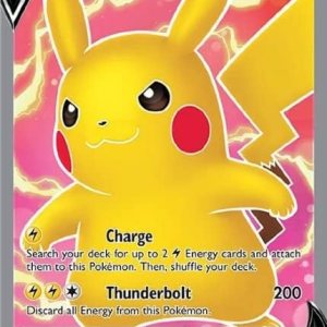 Pokemon – Pikachu V 170185 – (Full Art) – Voltaje vívido – Tarjeta ultra rara Pokemon – Pikachu V 170185 – (Full Art) – Voltaje vívido – Tarjeta ultra rara