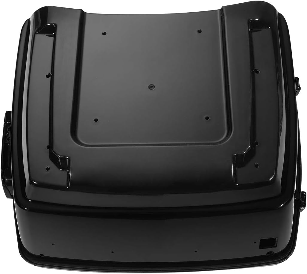XMTMOTO Vivid Black King Tour Pack Kit Tour, paquete turístico+portaequipajes+respaldo+luz trasera de freno LED para Harley Davidson Touring Road