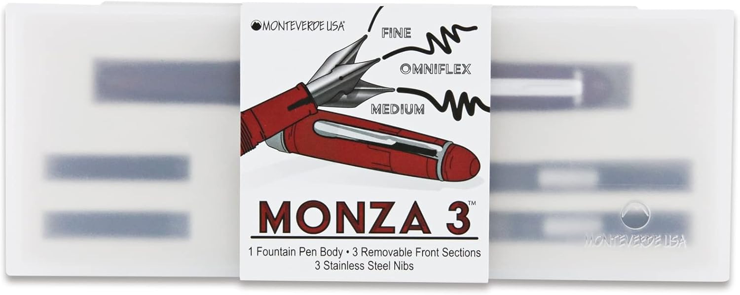 Monteverde Monza – Pluma estilográfica (3 unidades), color rojo