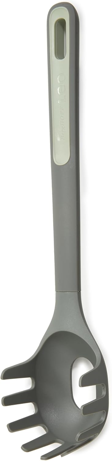 BergHOFF Balance Cuchara antiadherente de nailon para pasta de 12 pulgadas, para servir espagueti, fideos ramen, mango largo con lazo para colgar,