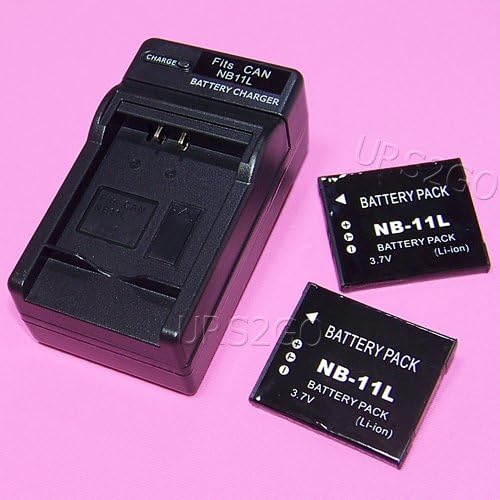 Paquete combinado de batería NB-11L NB-11LH) 2 baterías de 680 mAh cargador de CA especial para Canon PowerShot IXUS 125 127 130 132 133 135 137 140