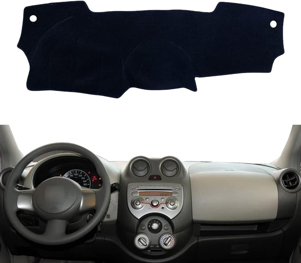 Cubierta de franela para salpicadero, antideslizante, compatible con Nissan Micra March K13 2011-2016